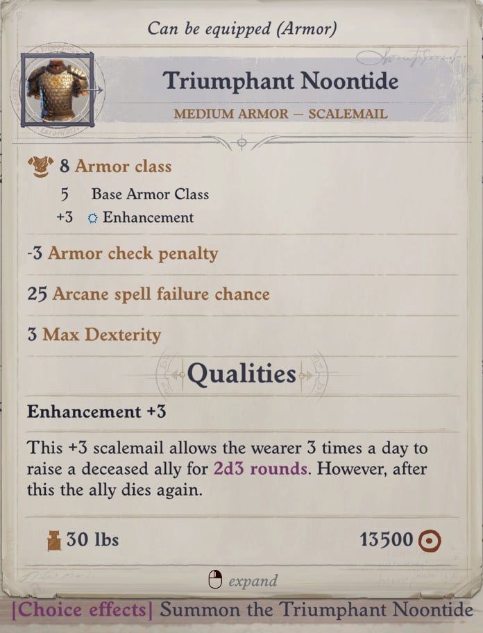 daybreak scalemail triumphant noontide