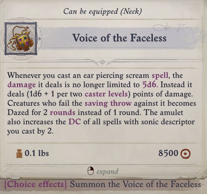 dirty squealer amulet voice of the faceless