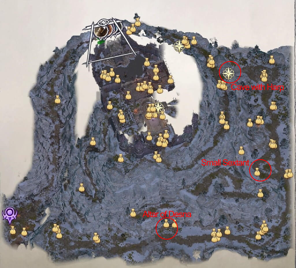 lost chapel guide altar of desna locations map