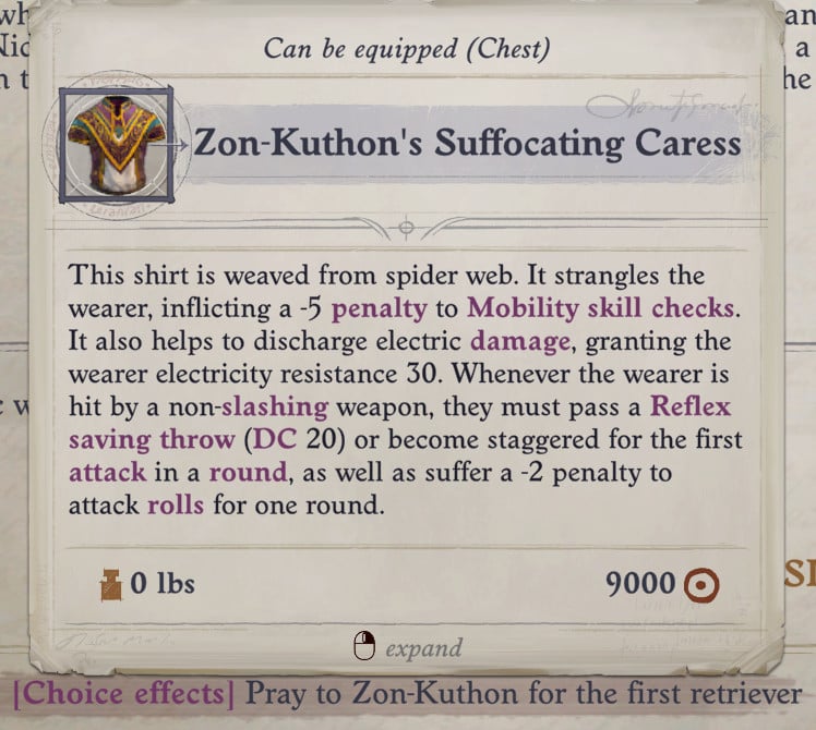 retriever shirt zon kuthon's suffocating caress