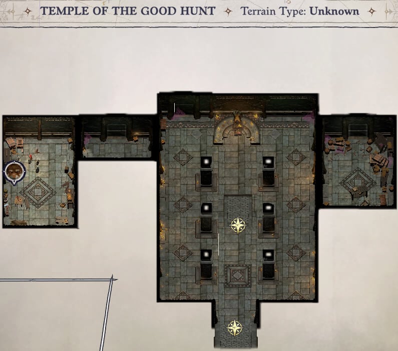 temple of the good hunt map pathfinder wrath of the righteous wiki guide
